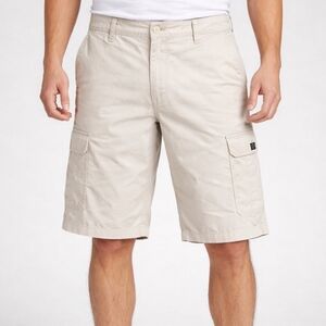 Ecko Unltd Men's Cargo Shorts Size 32 Light Tan Khaki Y2K Streetwear Utility